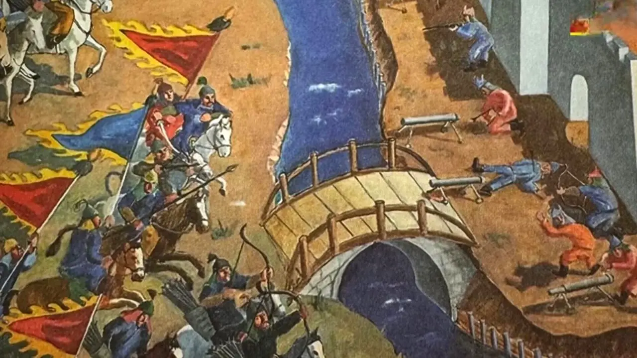 Çin’deki bir müzede Manas destanından sahneleri tasvir eden 6 resim