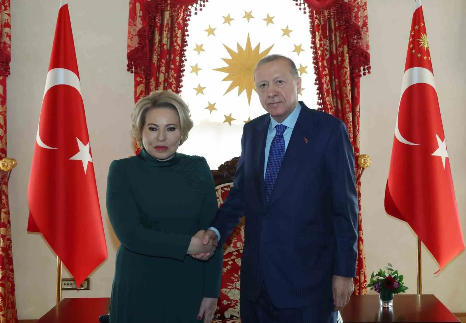 Cumhurbaşkanı Recep Tayyip Erdoğan, Rusya Federasyon Konseyi Başkanı Valentina Matviyenko’yu