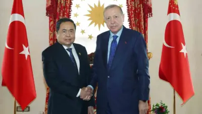 Cumhurbaşkanı Recep Tayyip Erdoğan, Vietnam Meclis Başkanı Tran Thanh Man