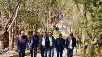 Darende Belediye Başkanı Alican Bozkurt, Günpınar Şelalesi’nde yürütülen çalışmaları yerinde