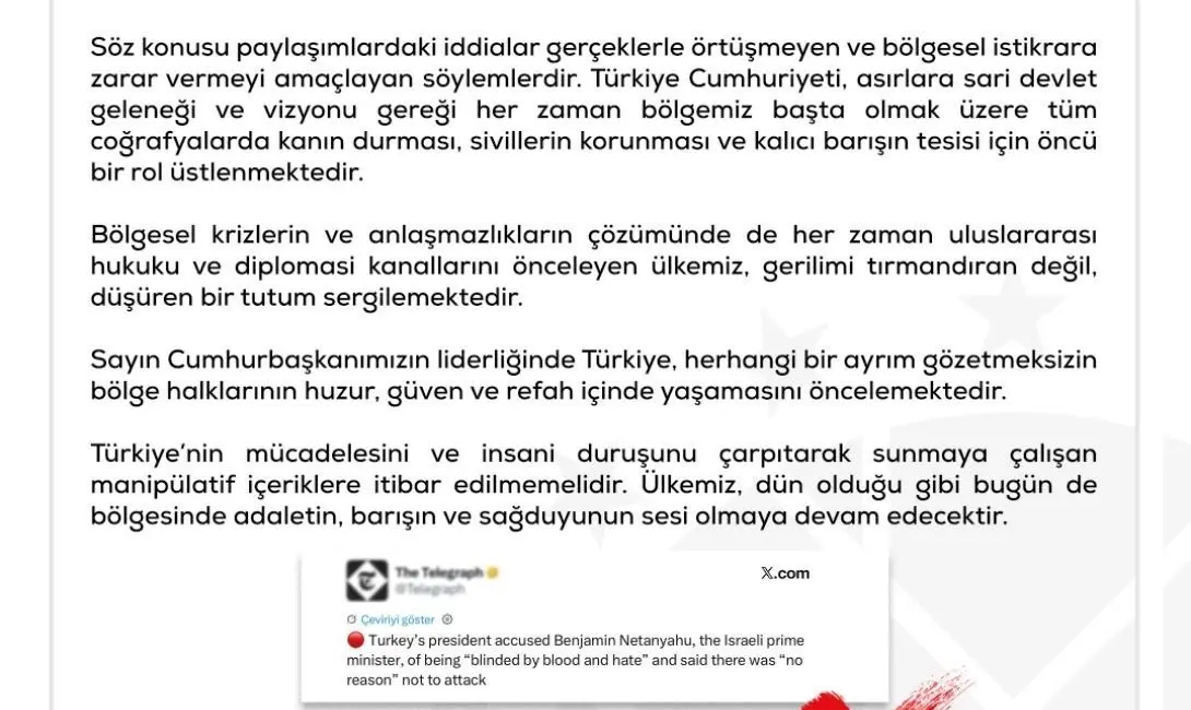 Dezenformasyonla Mücadele Merkezi (DMM) tarafından, “Bazı medya organları ve sosyal