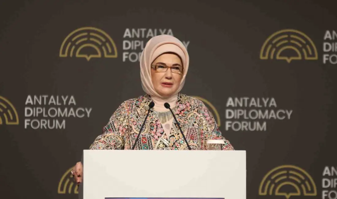 Emine Erdoğan, Antalya Diplomasi Forumu’nda yaptığı konuşmada Filistin ve Gazze