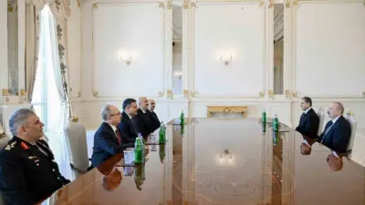 İçişleri Bakanı Mustafa Çiftçi, Azerbaycan Cumhurbaşkanı İlham Aliyev tarafından kabul