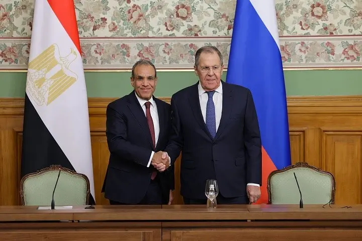 Rusya Dışişleri Bakanı Sergey Lavrov, Mısır Dışişleri Bakanı Badr Abdelatty