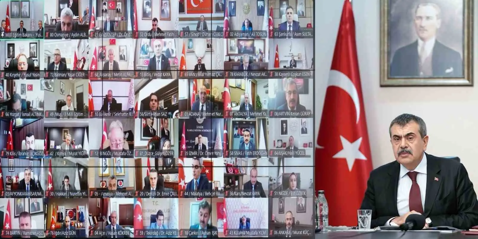 Milli Eğitim Bakanı Yusuf Tekin, 81 ilin milli eğitim müdürüyle