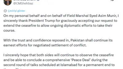 Pakistan Başbakanı Şahbaz Şerif, diplomatik çabaların devamına imkan tanımak için