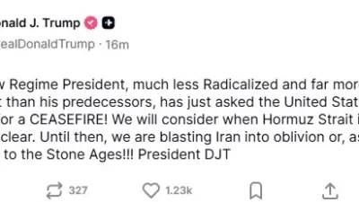 ABD Başkanı Donald Trump, İran’ın yeni liderinin ABD’den ateşkes talebinde