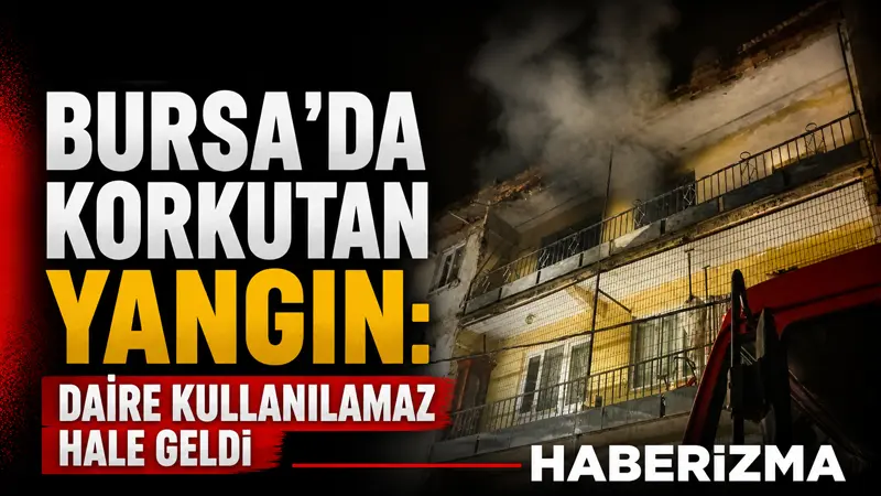 Bursa’da 3 katlı binada çıkan yangın mahalle sakinlerinde paniğe yol