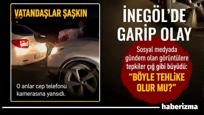 Bursa’da yolda kalan aracı çekmek isteyen bir vatandaş, halat bulamayınca