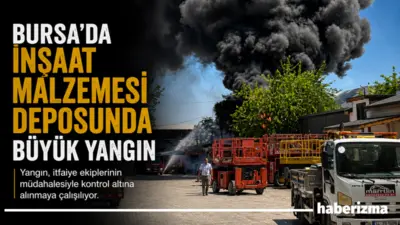 Bursa’nın Nilüfer ilçesinde yapı malzemeleri üzerine faaliyet gösteren işyerinin bahçesinde