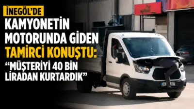 Bursa’nın İnegöl ilçesinde arızayı tespit etmek için seyir halinde olan