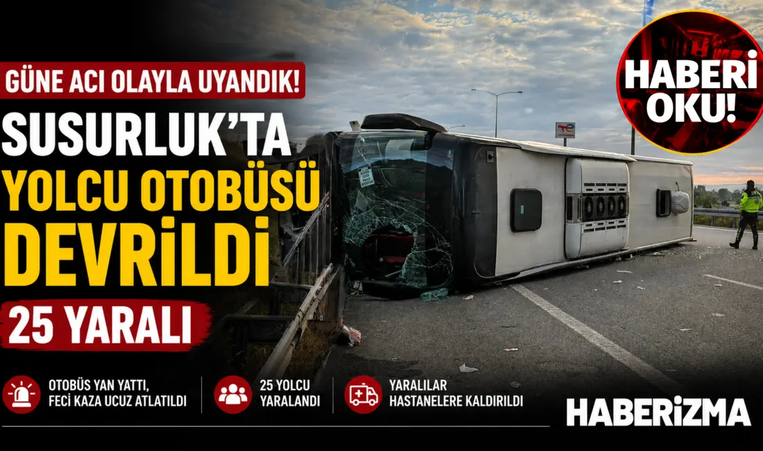 Balıkesir’in Susurluk ilçesinde İstanbul-İzmir Otoyolu’nda meydana gelen trafik kazasında yolcu