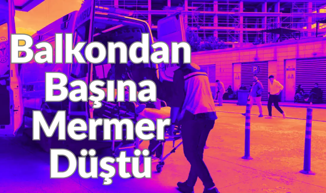 Bursa’nın İnegöl ilçesinde balkonda oynarken başına mermer düşen çocuk ağır