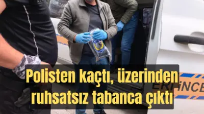Bursa’nın İnegöl ilçesinde polis ekiplerinden kaçan şüphelinin üzerinden ruhsatsız tabanca