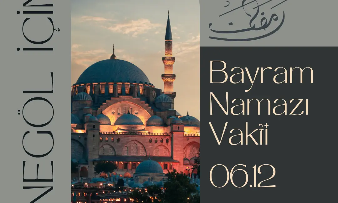 Diyanet İşleri Başkanlığı tarafından açıklanan verilere göre İnegöl de bayram