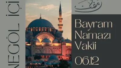Diyanet İşleri Başkanlığı tarafından açıklanan verilere göre İnegöl de bayram
