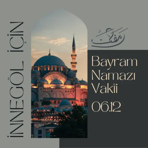 Diyanet İşleri Başkanlığı tarafından açıklanan verilere göre İnegöl de bayram
