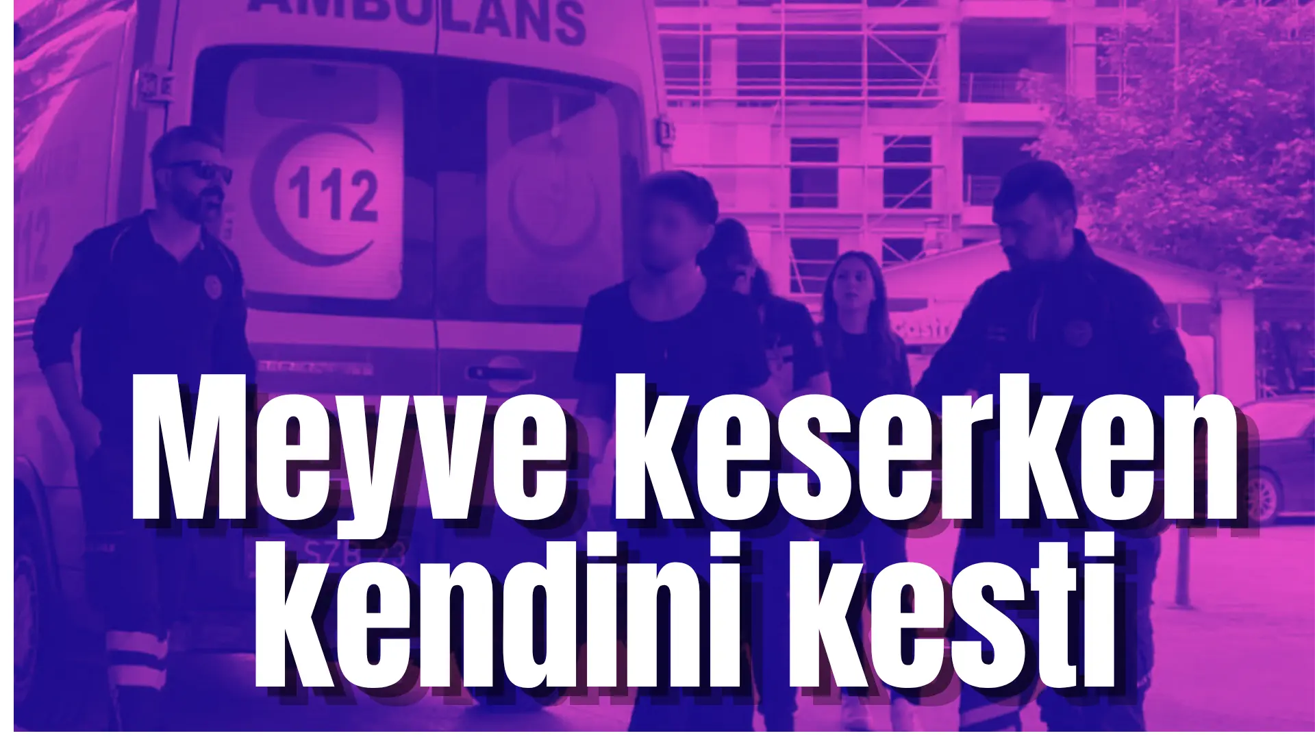 Bursa’nın İnegöl ilçesinde meydana gelen olayda meyve keserken kolunu kesen