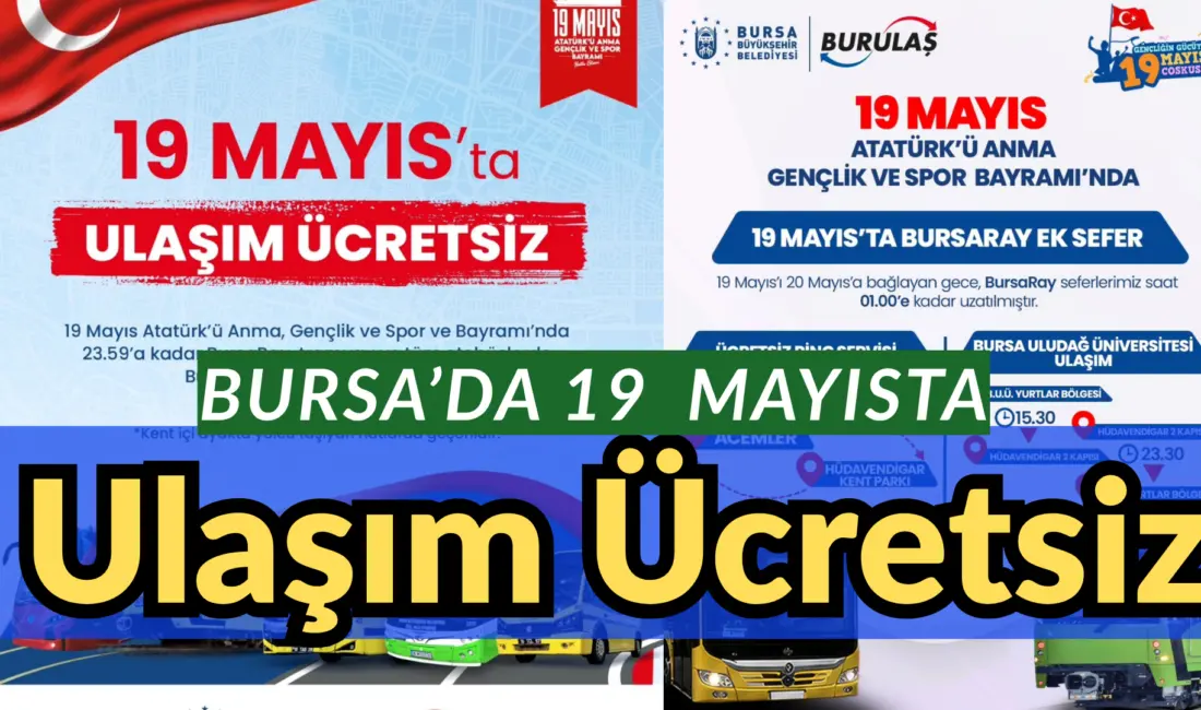 Bursa Büyükşehir Belediyesi, vatandaşların tören ve kutlamalara kolaylıkla ulaşabilmesi amacıyla