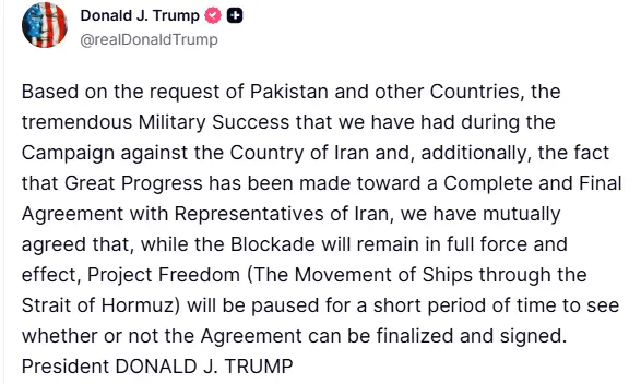 ABD Başkanı Donald Trump, İran’a karşı uygulanan deniz ablukasının tam