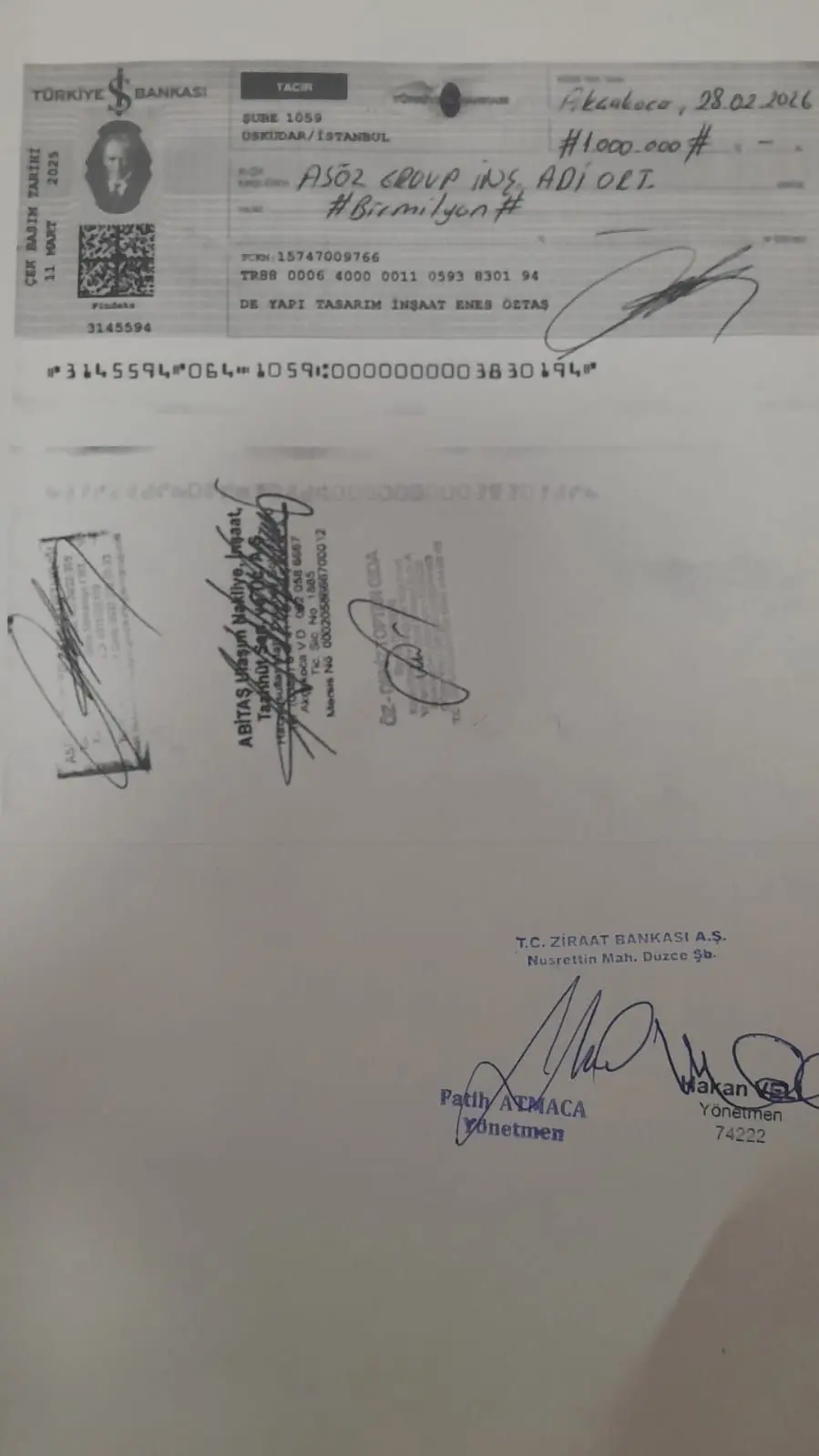 Düzce’nin Akçakoca ilçesinde yürütülen irtikap soruşturması kapsamında, inşaat sahiplerinden iskan