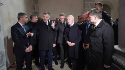 İçişleri Bakanı Mustafa Çiftçi, Erzurum’da Fetih Camii’nin restorasyonun çalışmalarını inceledi,