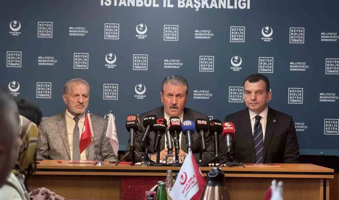 Büyük Birlik Partisi (BBP) Genel Başkanı Mustafa Destici, 15. Olağan