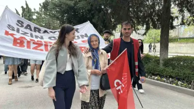 Burdur’da 1 Mayıs Emek ve Dayanışma Günü, yapılan kortej yürüyüşü