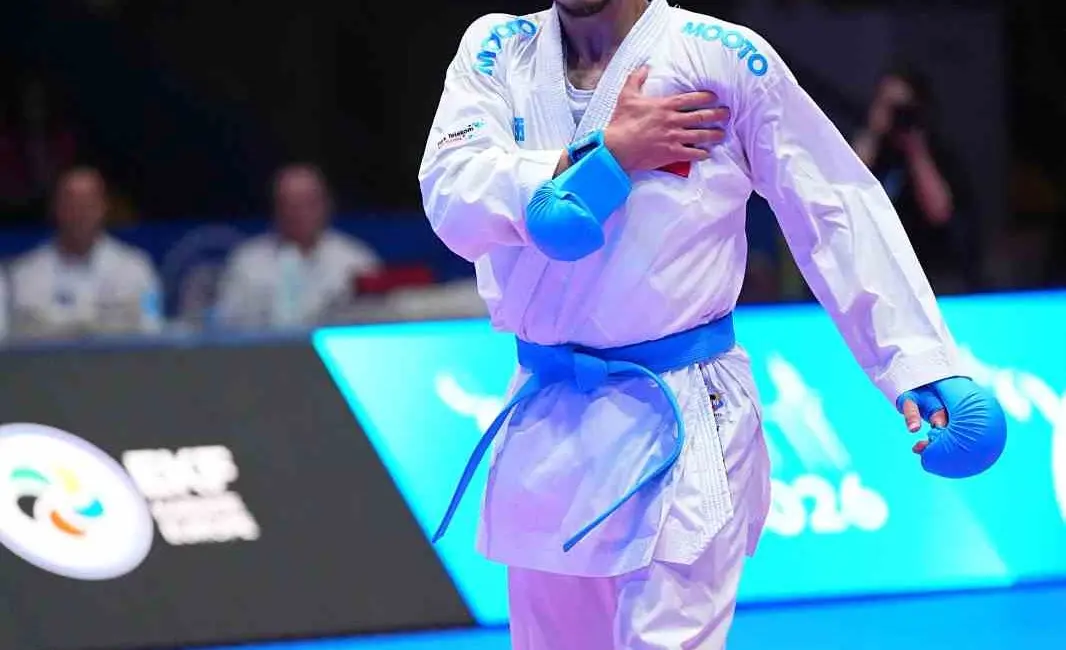 Almanya’da devam eden Büyükler Avrupa Karate Şampiyonası’nda milli sporcu Ömer