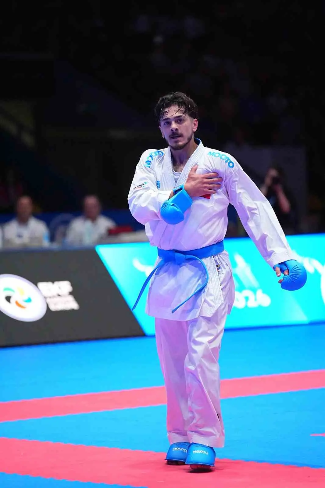 Almanya’da devam eden Büyükler Avrupa Karate Şampiyonası’nda milli sporcu Ömer