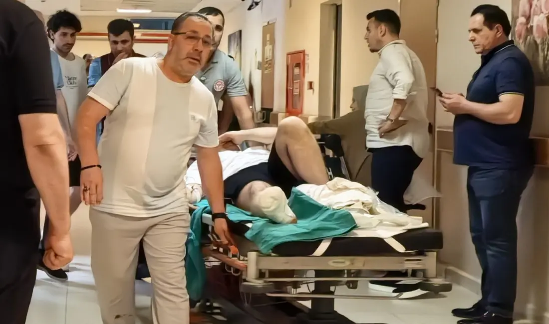 Bursa’nın İnegöl ilçesinde meydana gelen talihsiz kazada, çim biçme makinesiyle