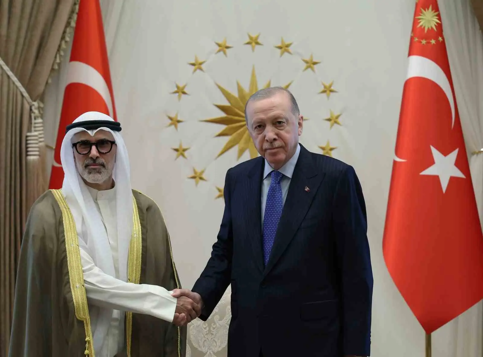 Cumhurbaşkanı Recep Tayyip Erdoğan, Kuveyt Dışişleri Bakanı Cerrah el-Ahmed es-Sabah’ı