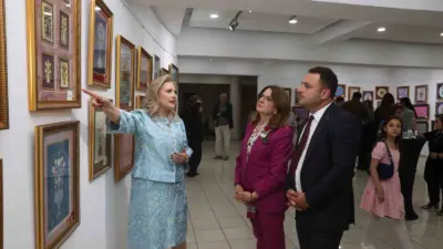 Nilüfer Sanat Atölyeleri’nin üretimlerinden oluşan Kaat-ı ve Ebru Sergisi açıldı.