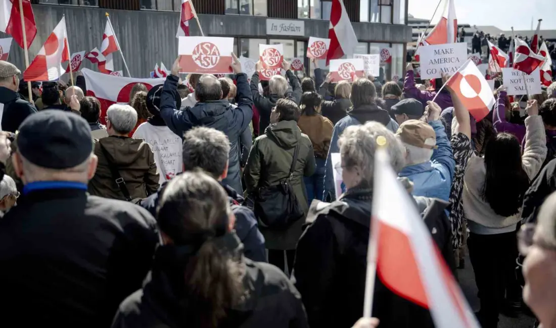 Grönland’ın başkenti Nuuk’ta ABD’nin yeni konsolosluk binasının açılışı sırasında bir