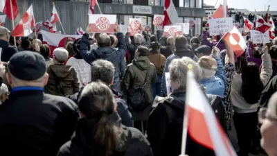 Grönland’ın başkenti Nuuk’ta ABD’nin yeni konsolosluk binasının açılışı sırasında bir