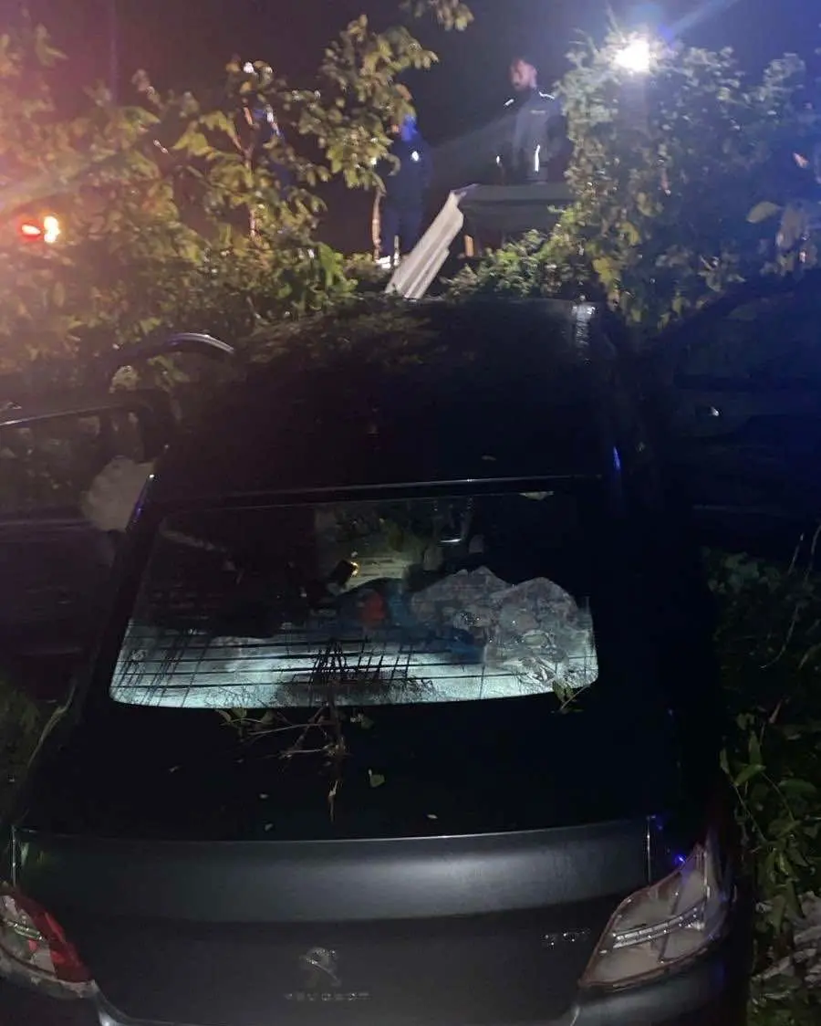 Bursa’nın İnegöl ilçesinde kontrolden çıkarak tarlaya uçan otomobildeki 4 kişi