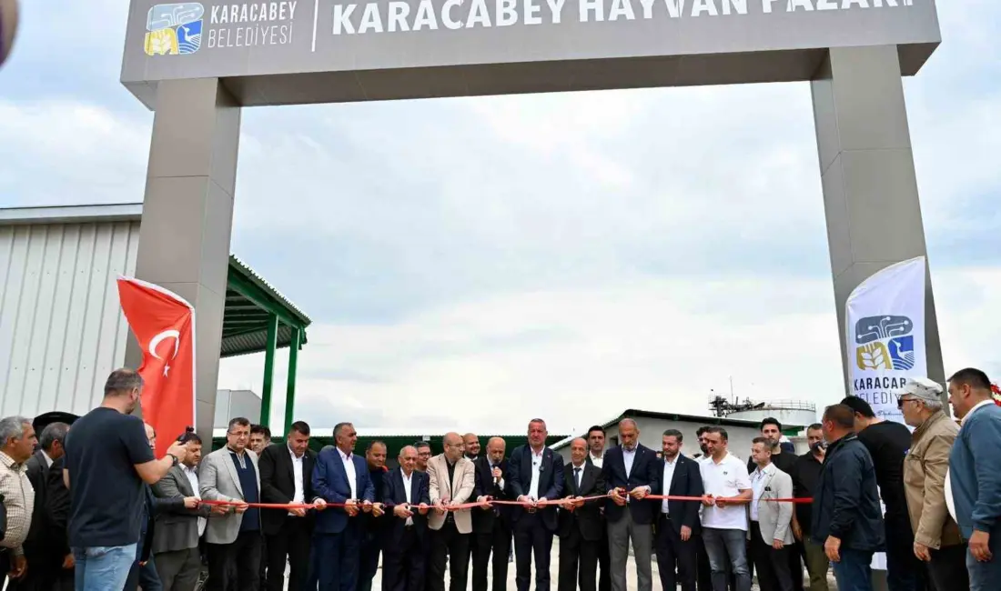 Karacabey Belediyesi tarafından yapımı tamamlanan Modern Hayvan Pazarı düzenlenen törenle