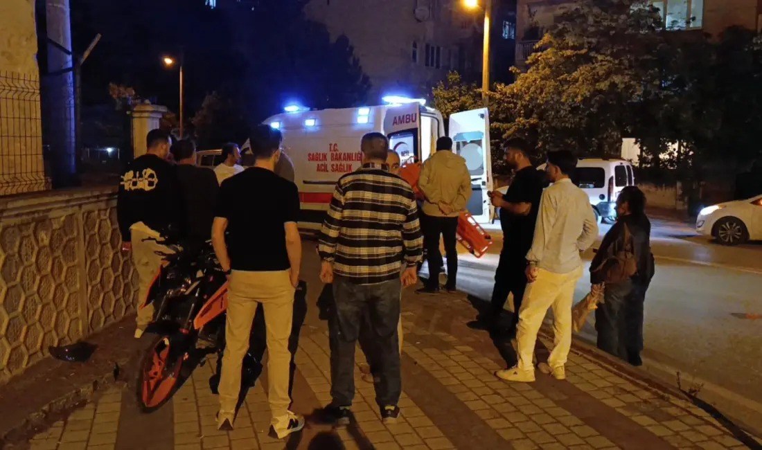 Bursa’nın İnegöl ilçesinde meydana gelen kazada duvara çarpan motosikletin sürücüsü