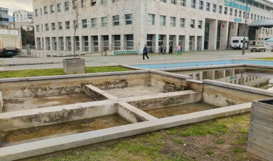 Nilüfer Belediyesi, uzun süredir kullanılmayan süs havuzlarını çiçek ve bitkilerle