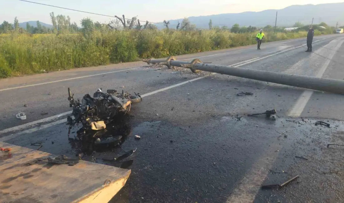 Bursa’nın Orhangazi ilçesinde İznik yolu üzerinde seyir halindeki bir otomobil