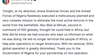 ABD Başkanı Donald Trump, DEAŞ’ın küresel çaptaki ikinci komutanı olan