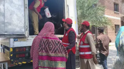 Türk Kızılay’ı Pakistan’ın Lahor kentinde kurban hisse dağıtımına başladı. Türkiye’nin