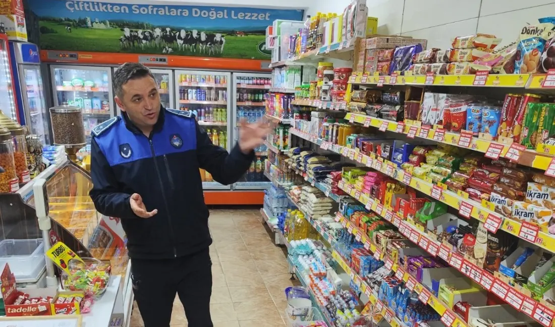 İnegöl Belediyesi Zabıta Müdürlüğü ekipleri, rutin denetim faaliyetleri kapsamında bakkal