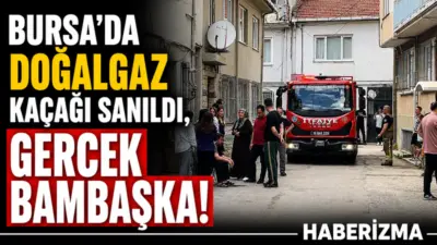 Bursa’nın Osmangazi ilçesinde bir apartmandan yükselen yoğun duman ve keskin