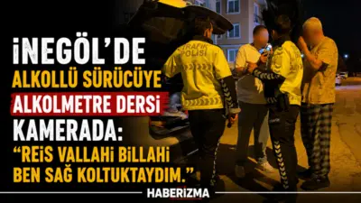 Bursa’nın İnegöl ilçesinde maddi hasarlı trafik kazasına karıştıktan sonra olay