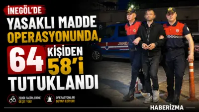 Bursa’nın İnegöl ilçesinde Jandarma komutanlığı ekiplerince düzenlenen uyuşturucu operasyonunda yakalanan