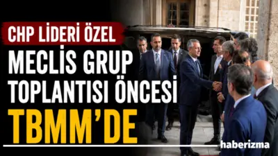 CHP Grup Başkanı Özgür Özel, partisinin grup toplantısı öncesinde Meclis’e