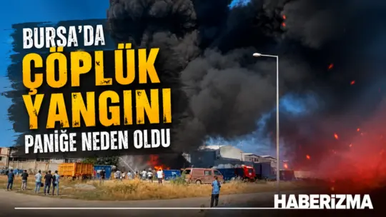 Bursa’nın Osmangazi ilçesinde çöplük alanda çıkan yangın paniğe neden oldu.