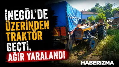 Bursa’nın İnegöl ilçesinde meydana gelen trafik kazasında, gübre yüklü römorkun