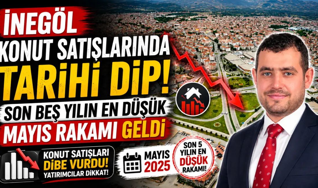 Bursa’nın sanayi kenti İnegöl’de konut satışları yüksek faiz oranları ve